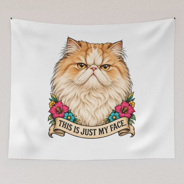 Item preview, This Is Just My Face Persian Cat designed and sold by Old's Cool Cat Studio.