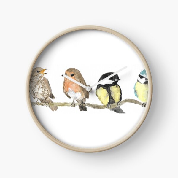 Item preview, Garden birds group watercolour designed and sold by crazycavy.