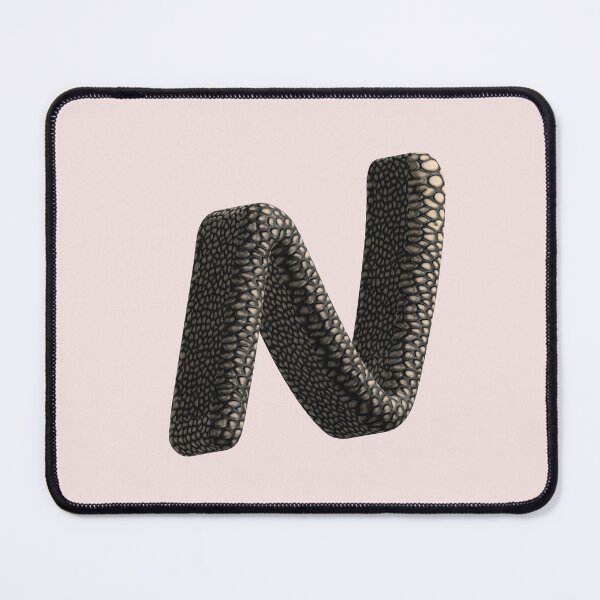 Item preview, 3D mesh monogram letter N abstract carbon texture designed and sold by NB-Artmagic.