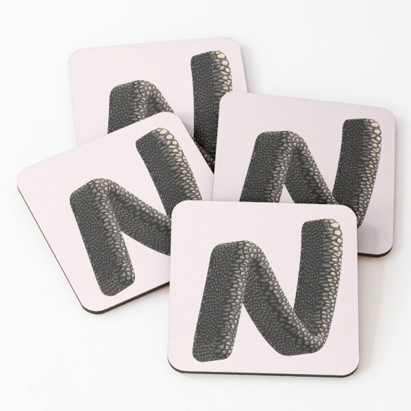 Item preview, 3D mesh monogram letter N abstract carbon texture designed and sold by NB-Artmagic.