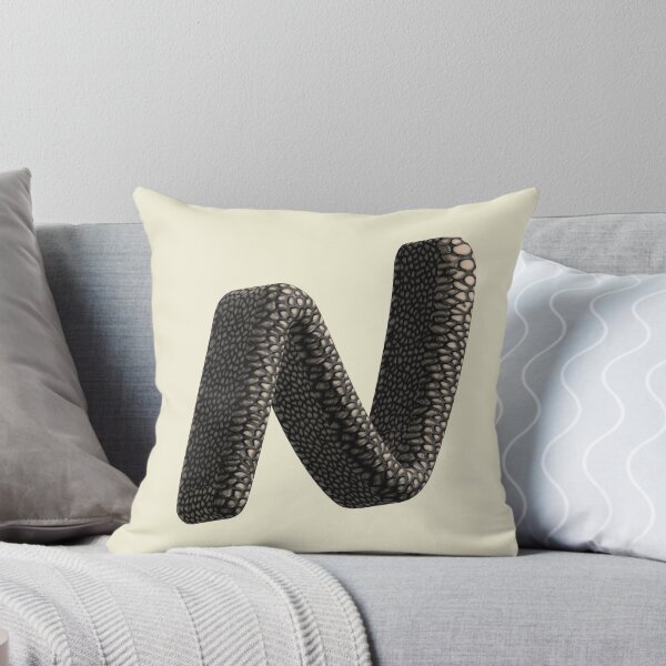Item preview, 3D mesh monogram letter N abstract carbon texture designed and sold by NB-Artmagic.