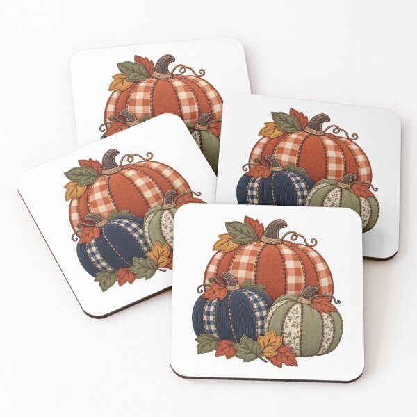 Item preview, Patchwork Pumpkins Gingham Corduroy Autumn Art designed and sold by TeNovaStudio.