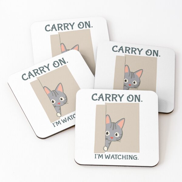 Item preview, Carry On Cat Peeking Around a Corner designed and sold by 123Long.