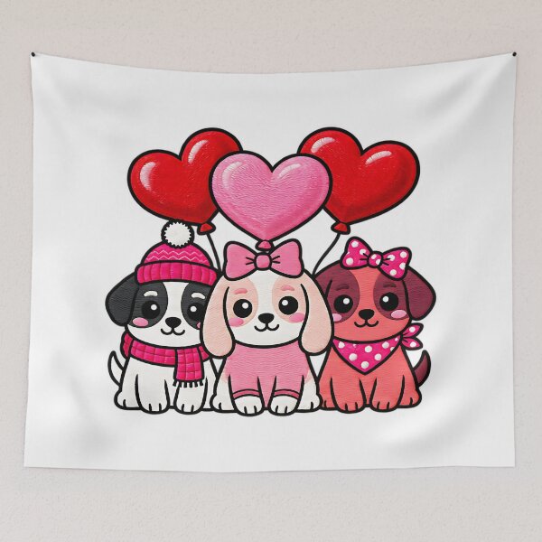 Item preview, Valentine Cavalier King Charles Spaniel Hearts designed and sold by ArtDesignTp.