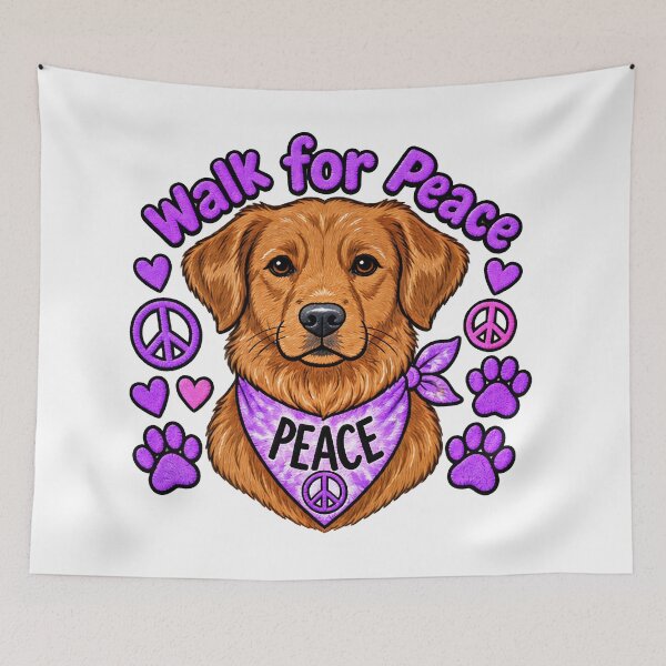 Item preview, Walk For Peace Hope Love World Peace Dog Walk Quote designed and sold by ArtDesignTp.