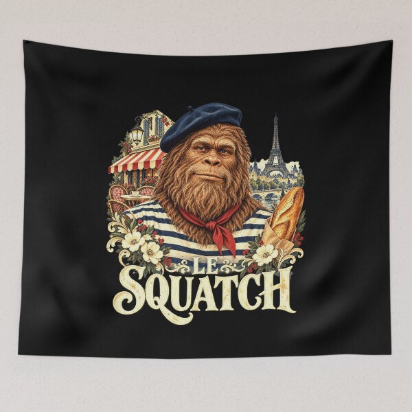 Item preview, Le Squatch Bigfoot Joke With French Flair designed and sold by elderberry.