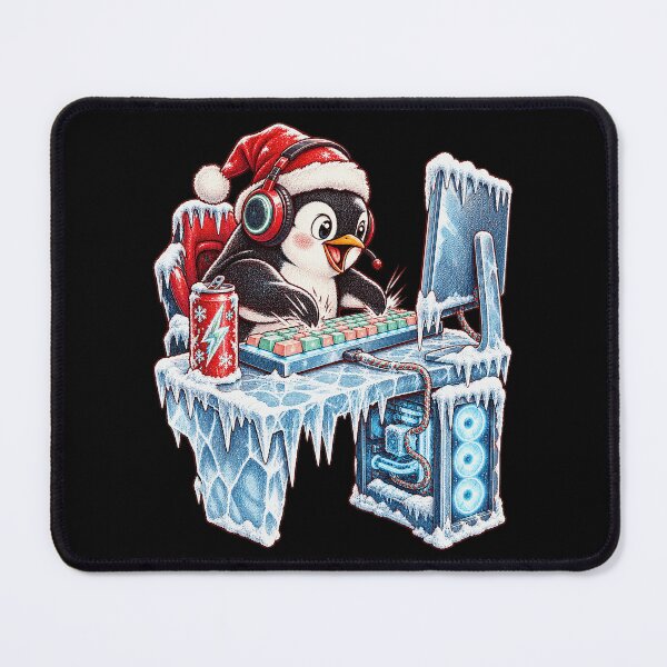 Item preview, Cute Arctic Penguin Christmas Mechanical Keyboard Player designed and sold by adiencarteras.