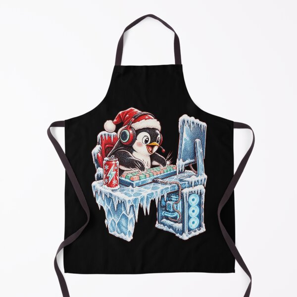 Item preview, Cute Arctic Penguin Christmas Mechanical Keyboard Player designed and sold by adiencarteras.