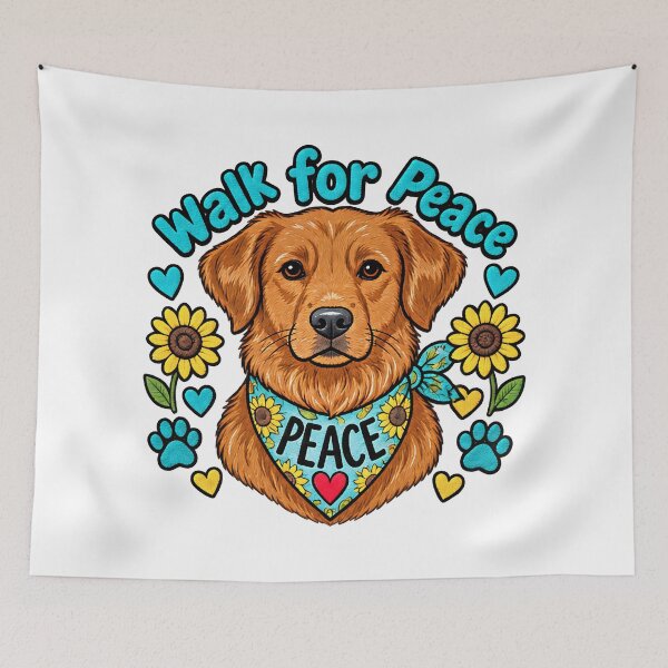 Item preview, Walk For Peace World Peace Love Hope Dog Walking designed and sold by ArtDesignTp.