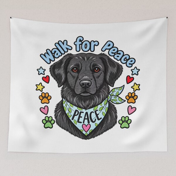 Item preview, Walk For Peace Peaceful Dog Walk World Peace Quote designed and sold by ArtDesignTp.
