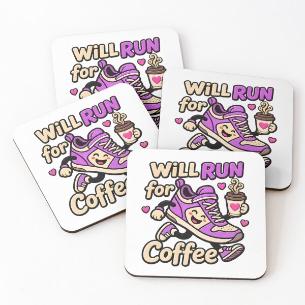 Item preview, Will Run For Coffee Funny Running Iced Coffee Quote designed and sold by ArtDesignTp.