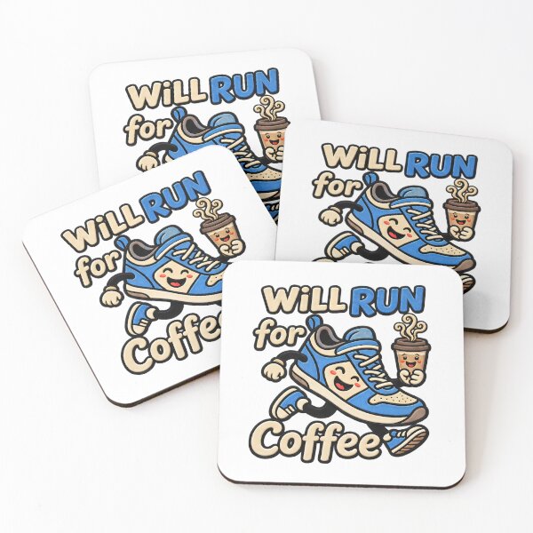 Item preview, Will Run For Coffee Caffeine Fueled Running Quote designed and sold by ArtDesignTp.