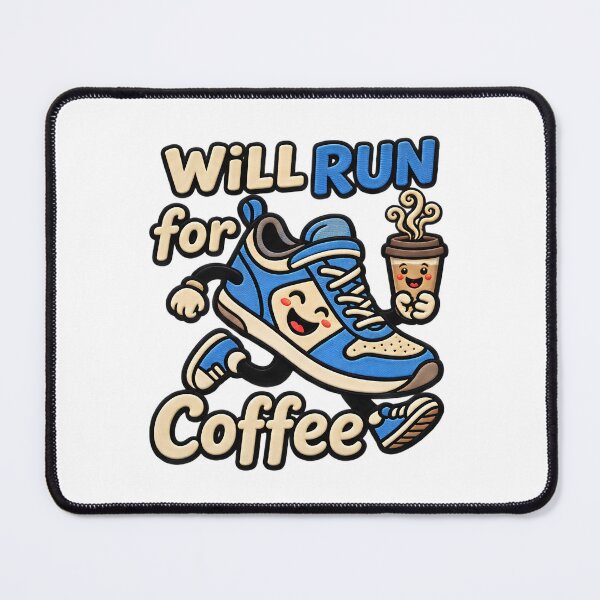 Item preview, Will Run For Coffee Caffeine Fueled Running Quote designed and sold by ArtDesignTp.