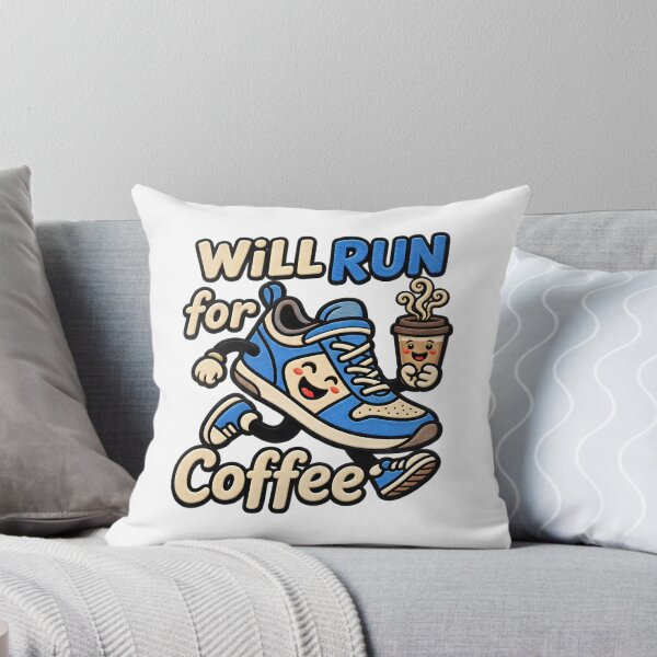 Item preview, Will Run For Coffee Caffeine Fueled Running Quote designed and sold by ArtDesignTp.