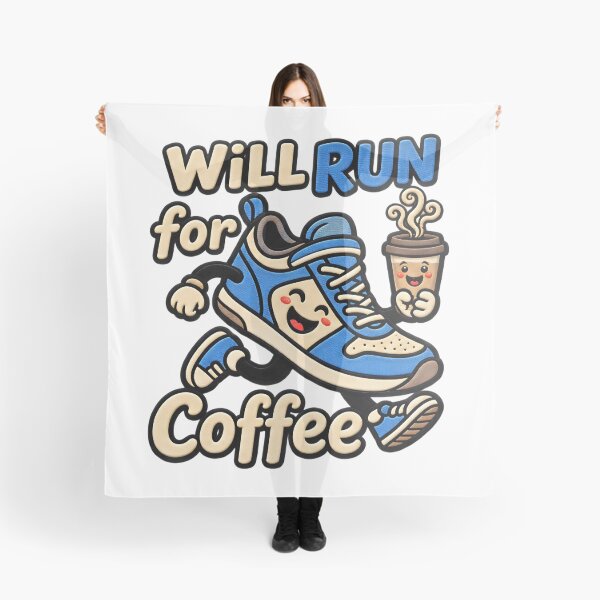 Item preview, Will Run For Coffee Caffeine Fueled Running Quote designed and sold by ArtDesignTp.