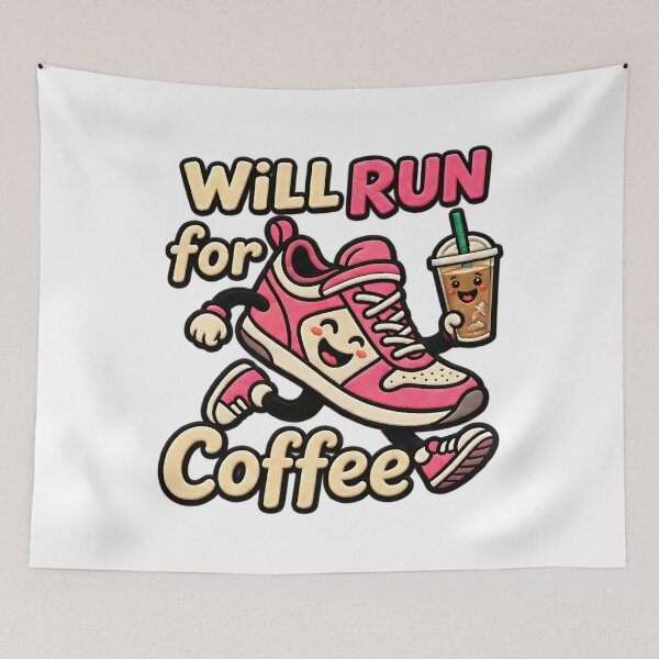 Item preview, Will Run For Coffee Funny Runner Iced Coffee Lover designed and sold by ArtDesignTp.