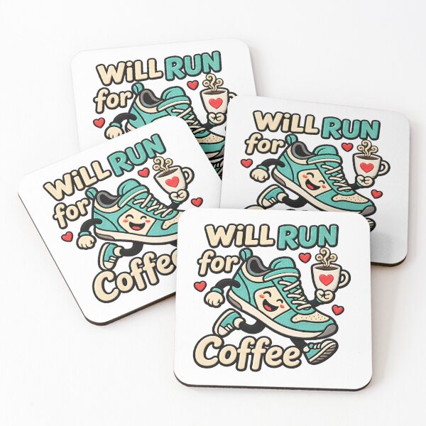 Item preview, Will Run For Coffee Iced Coffee Running Humor designed and sold by ArtDesignTp.
