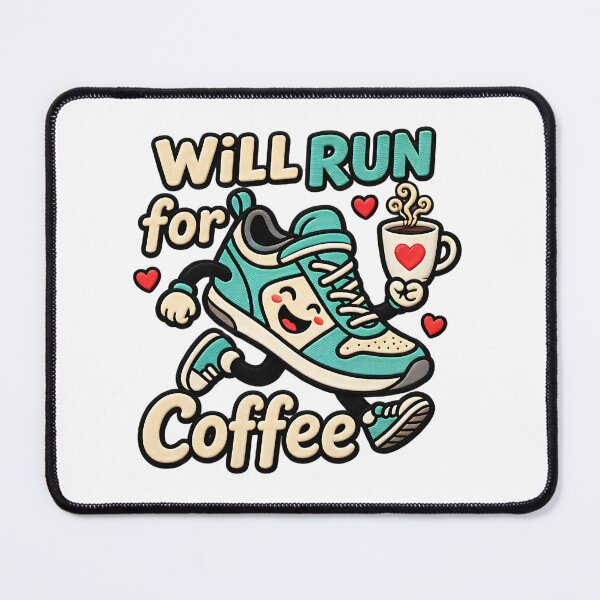 Item preview, Will Run For Coffee Iced Coffee Running Humor designed and sold by ArtDesignTp.