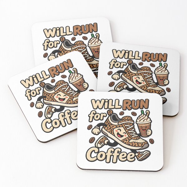 Item preview, Will Run For Coffee Funny Iced Coffee Runner Quote designed and sold by ArtDesignTp.