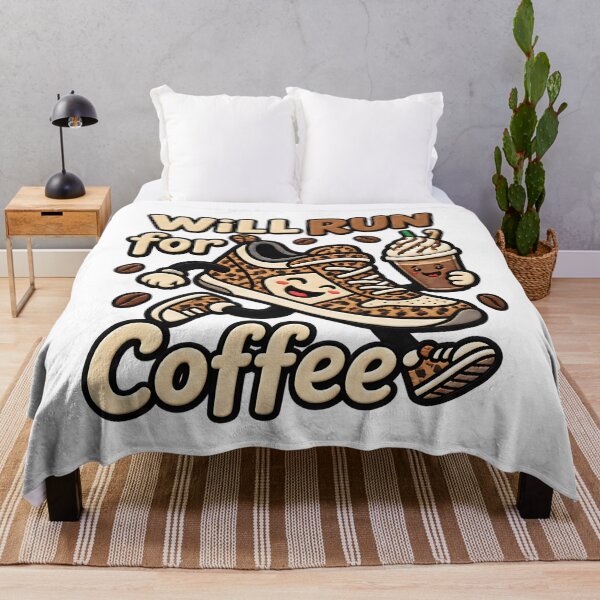 Item preview, Will Run For Coffee Funny Iced Coffee Runner Quote designed and sold by ArtDesignTp.