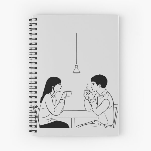 Item preview, Cozy Coffee Date Couple Line Art Aesthetic Phone Case designed and sold by NextGenCases.