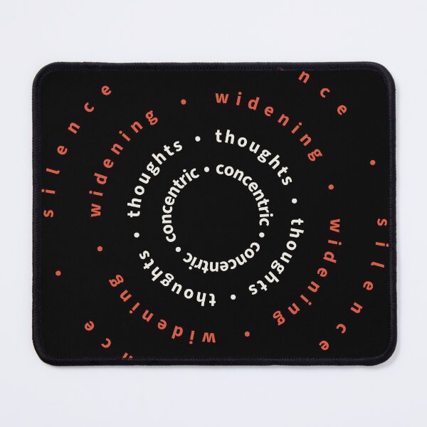 Item preview, Concentric Thoughts Widening Silence Typography Shirt  designed and sold by ink & Kern.