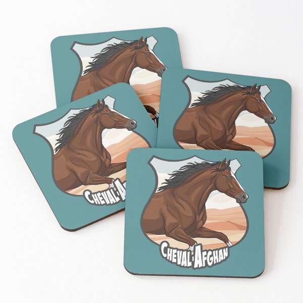 Item preview, The head of the Afghan horse, a coat of arms and a landscape designed and sold by Cheval-de-coeur.