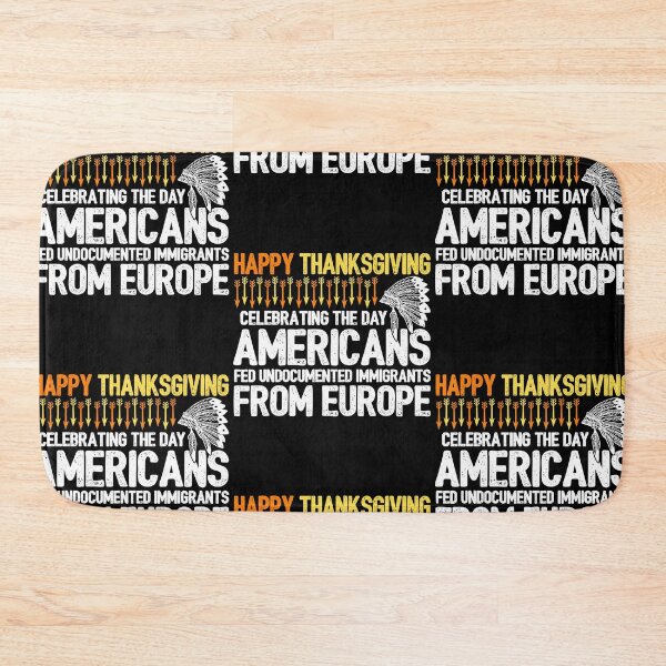 Item preview, Happy Thanksgiving Immigration Justice Native Headdress Statement designed and sold by RDGNR.