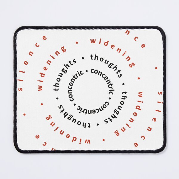 Item preview, Concentric Thoughts Widening Silence Typography Shirt  designed and sold by ink & Kern.