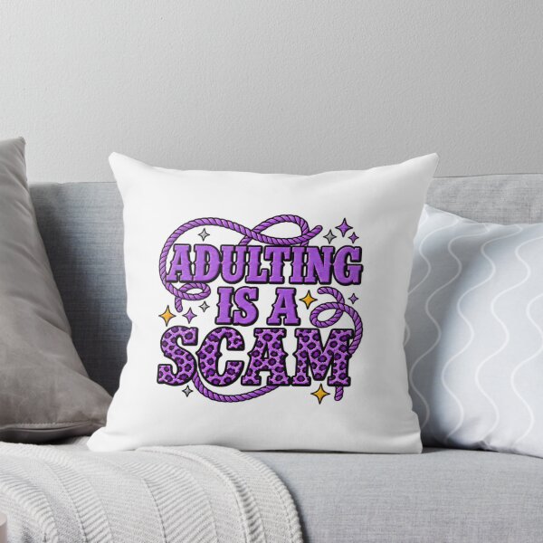 Item preview, Adulting Is a Scam Sarcastic Adult Leopard Humor designed and sold by ArtDesignTp.