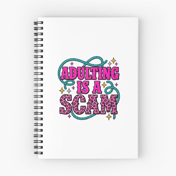 Item preview, Adulting Is a Scam Leopard Letter Sarcastic Humor designed and sold by ArtDesignTp.