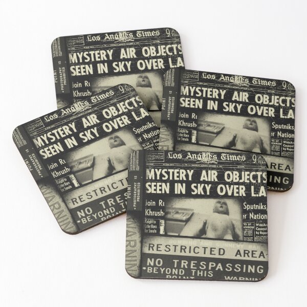 Item preview, Area 51 Roswell Alien Autopsy - Vintage UFO Newspaper Collage designed and sold by SpookyShadesLab.