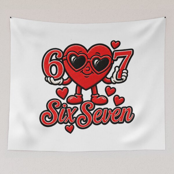 Item preview, Funny Six Seven Valentine 67 Viral Meme Humor designed and sold by ArtDesignTp.