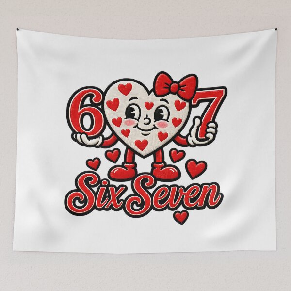 Item preview, Funny Six Seven 67 Meme Valentine For Kids designed and sold by ArtDesignTp.