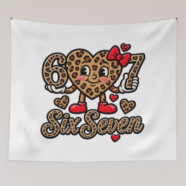 Item preview, Six Seven Funny 67 Meme Valentine Humor designed and sold by ArtDesignTp.