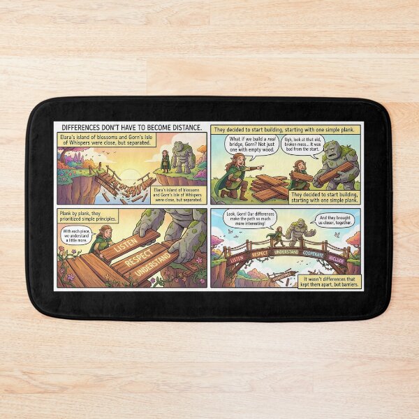 Item preview, Bridge of Understanding – Elara and Gorn Overcome Prejudices designed and sold by Mianku | Für das Leben.