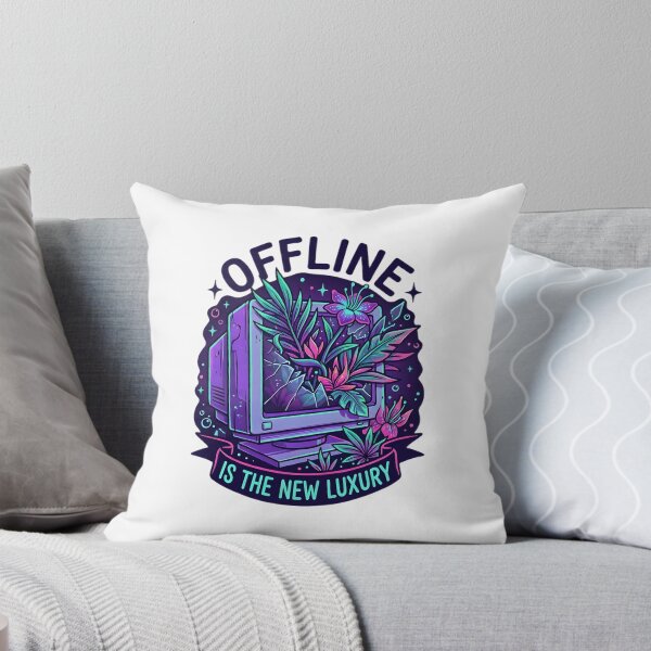 Item preview, Offline Is The New Luxury – Synthwave Retro PC Digital Detox Design designed and sold by Fuechse.