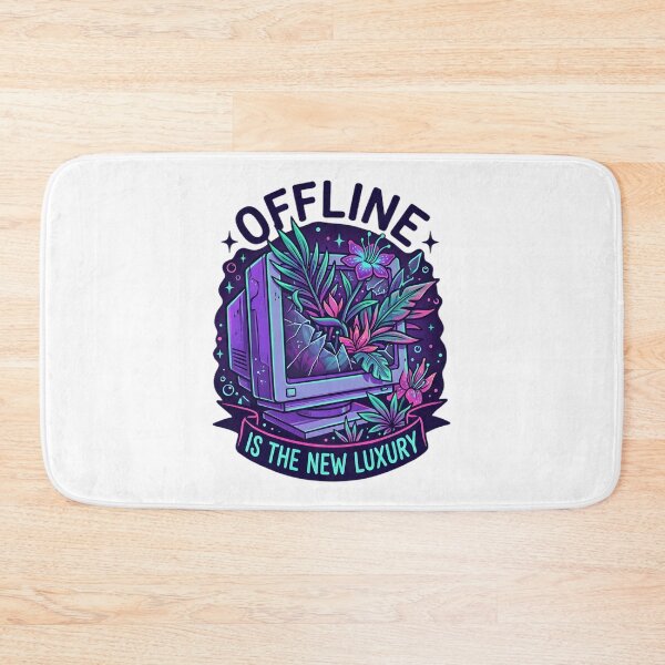 Item preview, Offline Is The New Luxury – Synthwave Retro PC Digital Detox Design designed and sold by Fuechse.