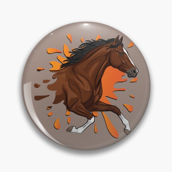 Item preview, An Afghan horse galloping in front of an orange inkblot designed and sold by Cheval-de-coeur.