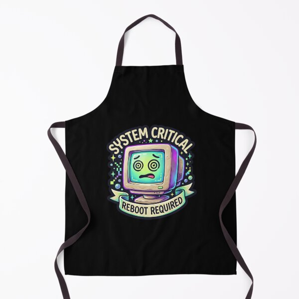 Item preview, System Critical Reboot Required – Retro PC Tech Humor Meme Design designed and sold by Fuechse.