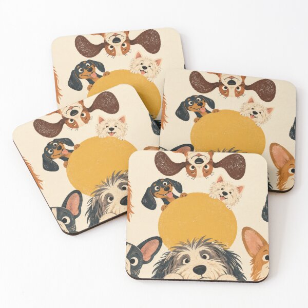 Item preview, Dog friends around a yellow ball designed and sold by anytka.