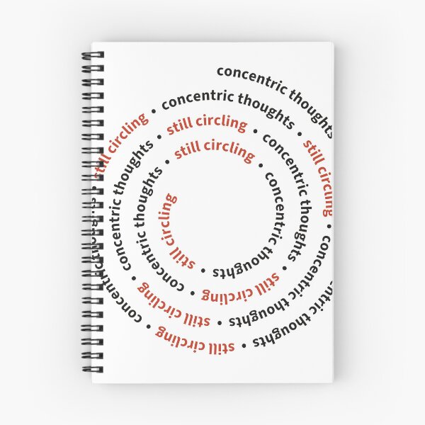 Item preview, Concentric Thoughts Still Circling Typography Shirt designed and sold by ink & Kern.