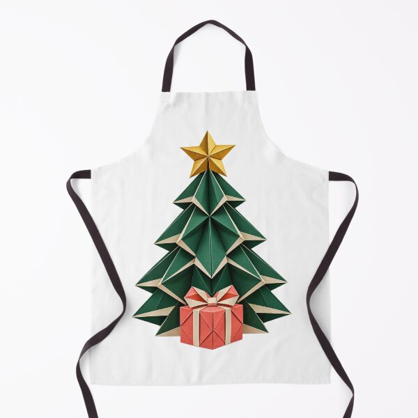 Item preview, Origami Christmas Fir Gold Star Folded Paper Art designed and sold by TeNovaStudio.