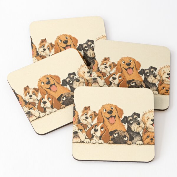 Item preview, Dogs gather for a happy group scene designed and sold by anytka.