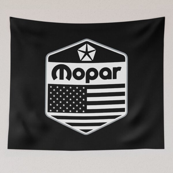 Item preview, White Mopar American Flag design designed and sold by Mad Apparel.