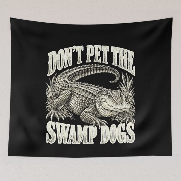 Item preview, Swamp Dogs Warning Joke with an Alligator designed and sold by elderberry.