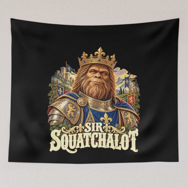 Item preview, Sir Squatchalot Funny Sasquatch Knight Pun designed and sold by elderberry.