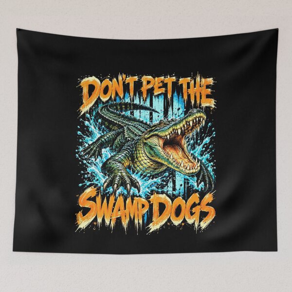 Item preview, Don't Pet Swamp Dogs: Alligator Humor Warning designed and sold by elderberry.