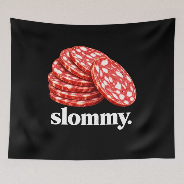 Item preview, Slommy Salami Meme About A Funny Deli Meat Joke designed and sold by elderberry.