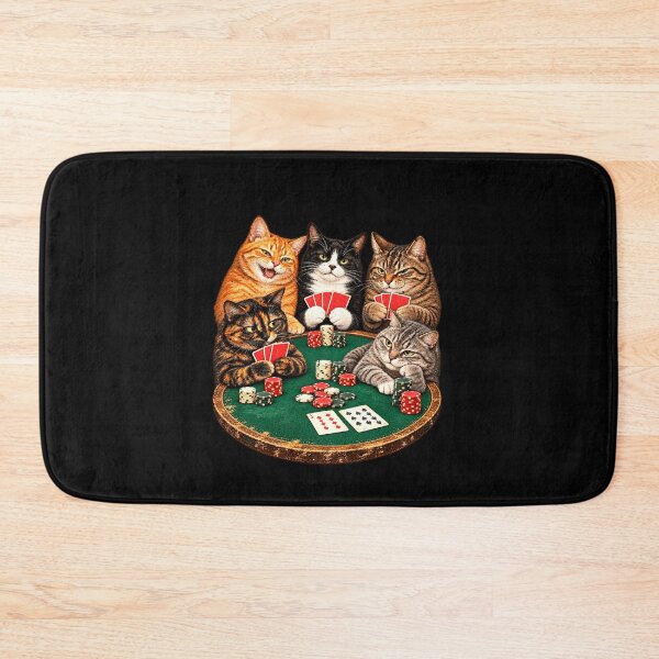 Item preview, Gambling Cats Around a Poker Table designed and sold by elderberry.